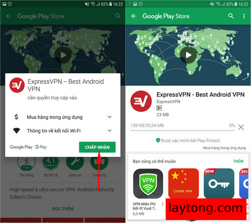 Cài đặt ExpressVPN trên Androi