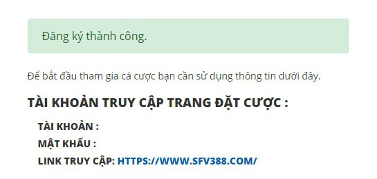 Đăng ký thành công